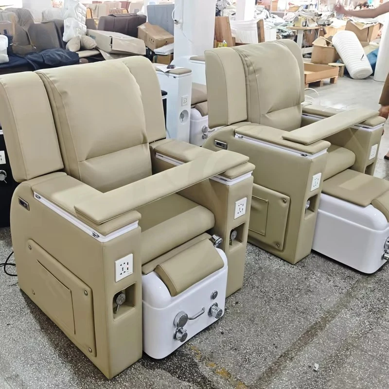 Multifunctional Massage Pedicure Chair with Reclining Backrest and Foot Massage Chair Manicure and Pedicure Chair