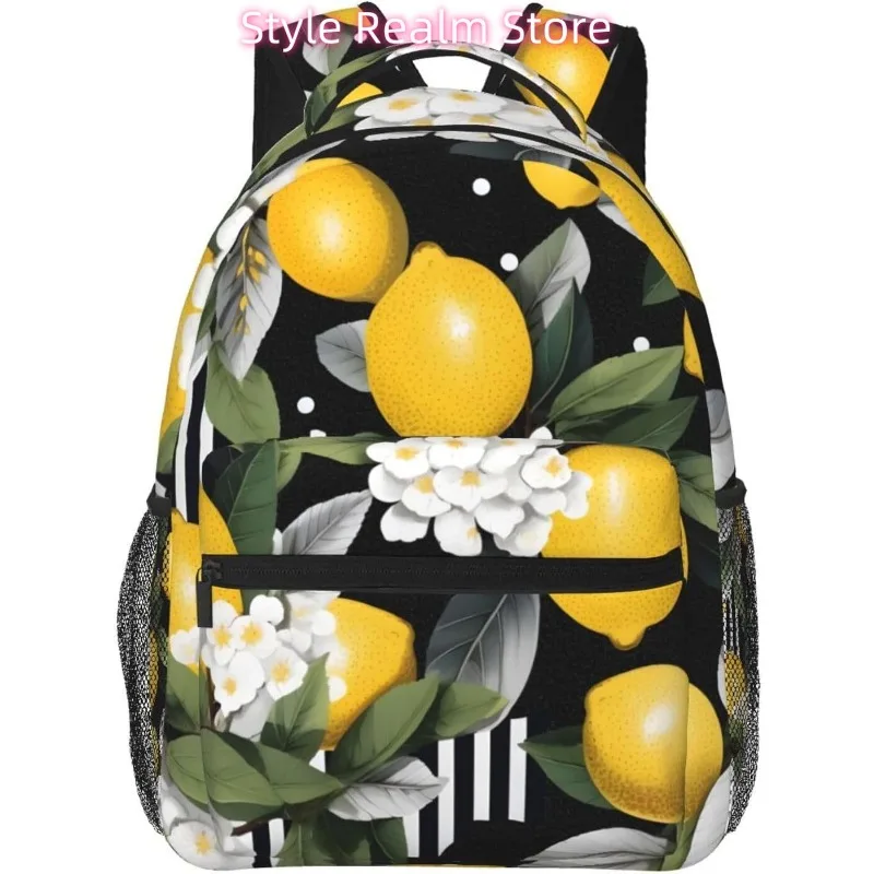 

laptop bag back to school Cute Tasty Lemons Lightweight Laptop Backpack Lightweight Multipurpose Travel Casual Daypack Unisex Co