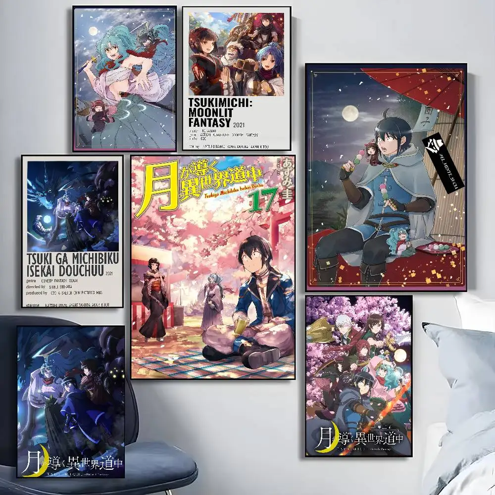 

Anime Tsukimichi Moonlit Fantasy game Poster Waterproof HD Art Wall Decal Self-Adhesive Print. Aesthetic Home Room Decor for Liv