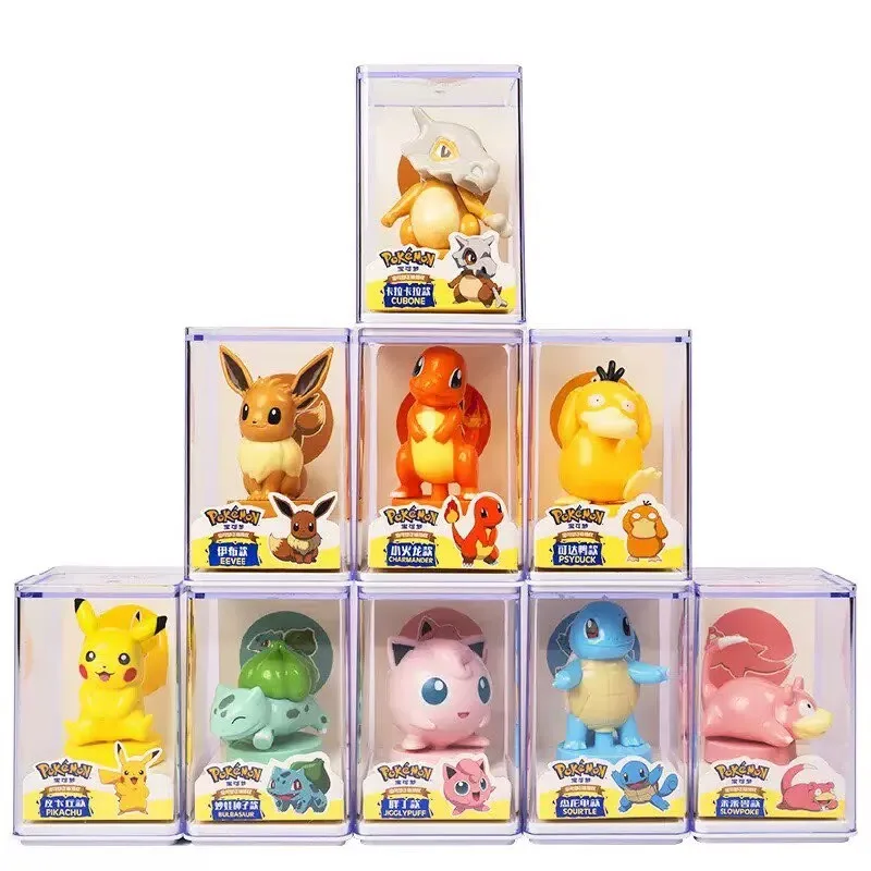 Pokemon Model Kit Anime Characters Figures Gengar Pikachu Charizard Slowpoke Mewtwo Series Car Interior Hand Position Toys Gifts