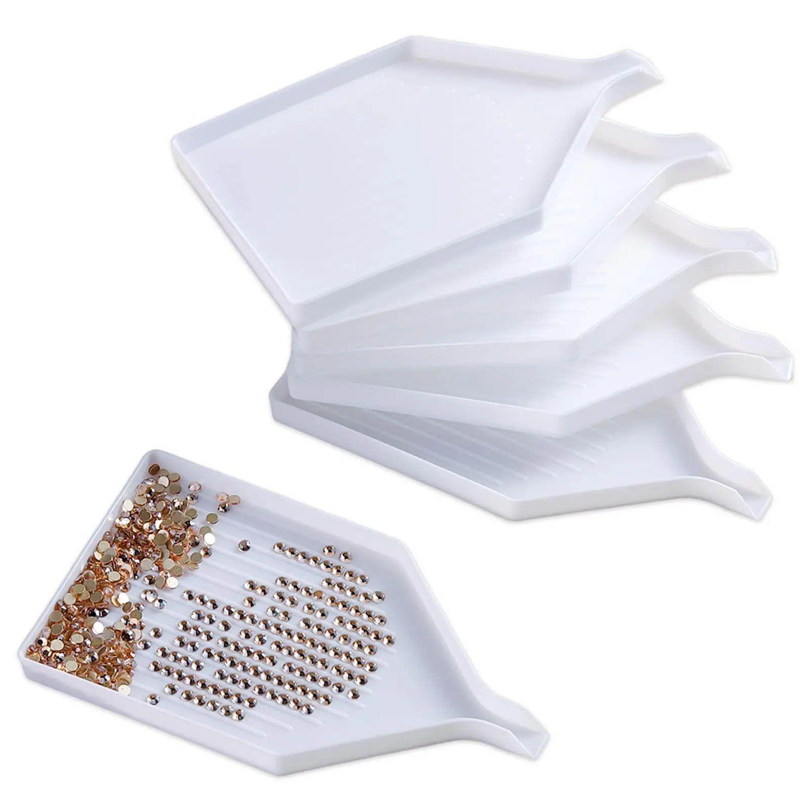 5 6 10 Pcs Plastic Diamond Painting Bead Sorting Trays Durable Craft Accessories for DIY Art Nail Decoration