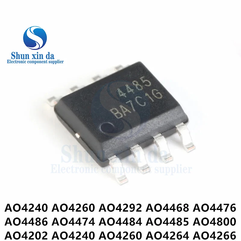10PCS/Lot AO4240 AO4260 AO4292 AO4468 SOP8 AO4476 SOIC-8 AO4482 AO4486 SOP-8 P and N-Channel MOSFET SMD IC