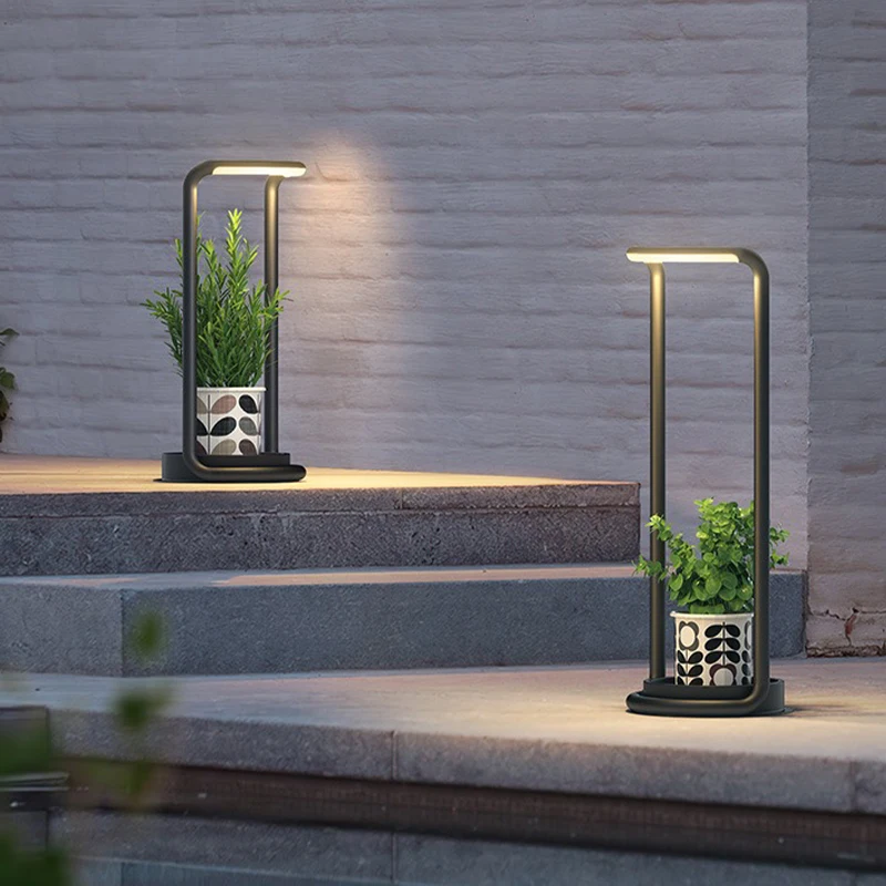 Modern 6w Outdoor Waterproof LED Solar Decoration Floor Light For Lawn Patio Yard Walkway Courtyard Lamp Garden Lights