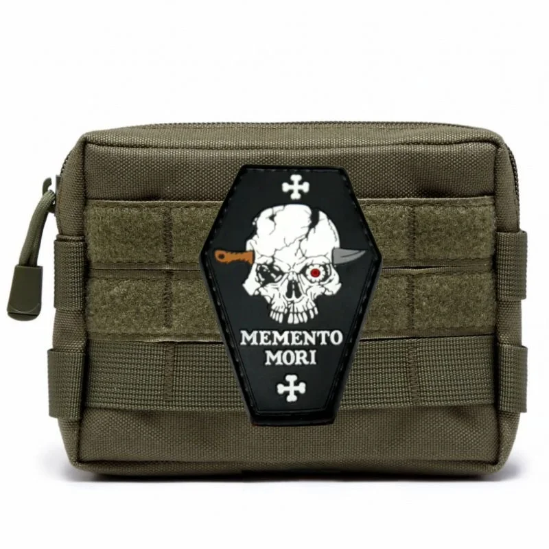 MEMENTO MORI Skull PVC Patch on Clothes Morale Badge Stickers Tactical Military Backpack Patches Wappen