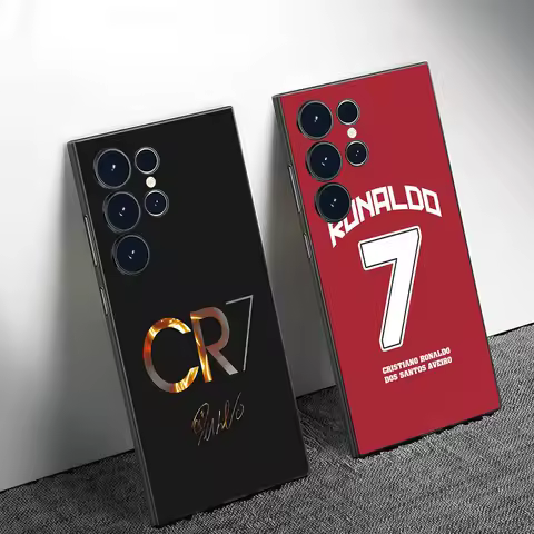 CR7 Cristiano Ronaldo Phone Case Phone Case For Samsung Galaxy S25 S24 S22 S23 Ultra S21 S20 Plus Frosted Full Soft Case