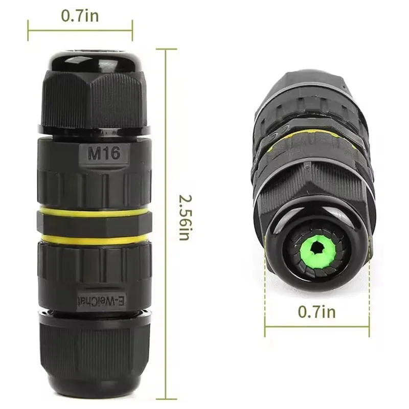 ABDJ-Outdoor مقاوم للماء IP68 صندوق وصلات 5 قطعة موصل كابل كهربائي 2/3 طريقة M16 نطاق السلك (3.5-10 مللي متر) 3 طرق