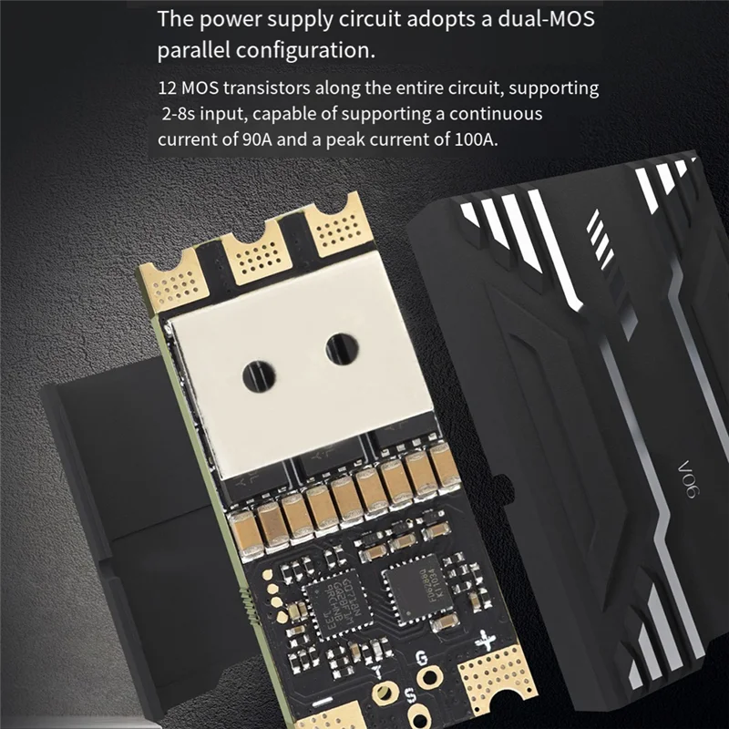 

SPECTER 90A ESC Dual MOS Support BL32 ESC Telemetry 2-8S For Movie-Level X8, X4, And XCLASS RC FPV Drone