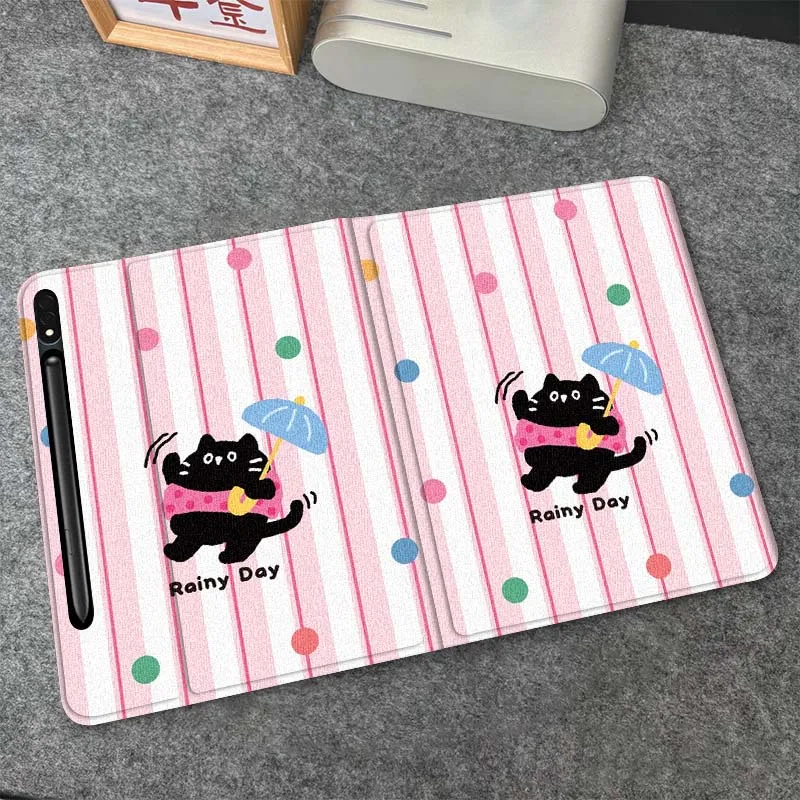 

Colorful Sweet Cat Art For Samsung Galaxy Tab S6 S8 S9 S10 Lite FE 10.4 11 Inch 2022 2024 Tablet Case