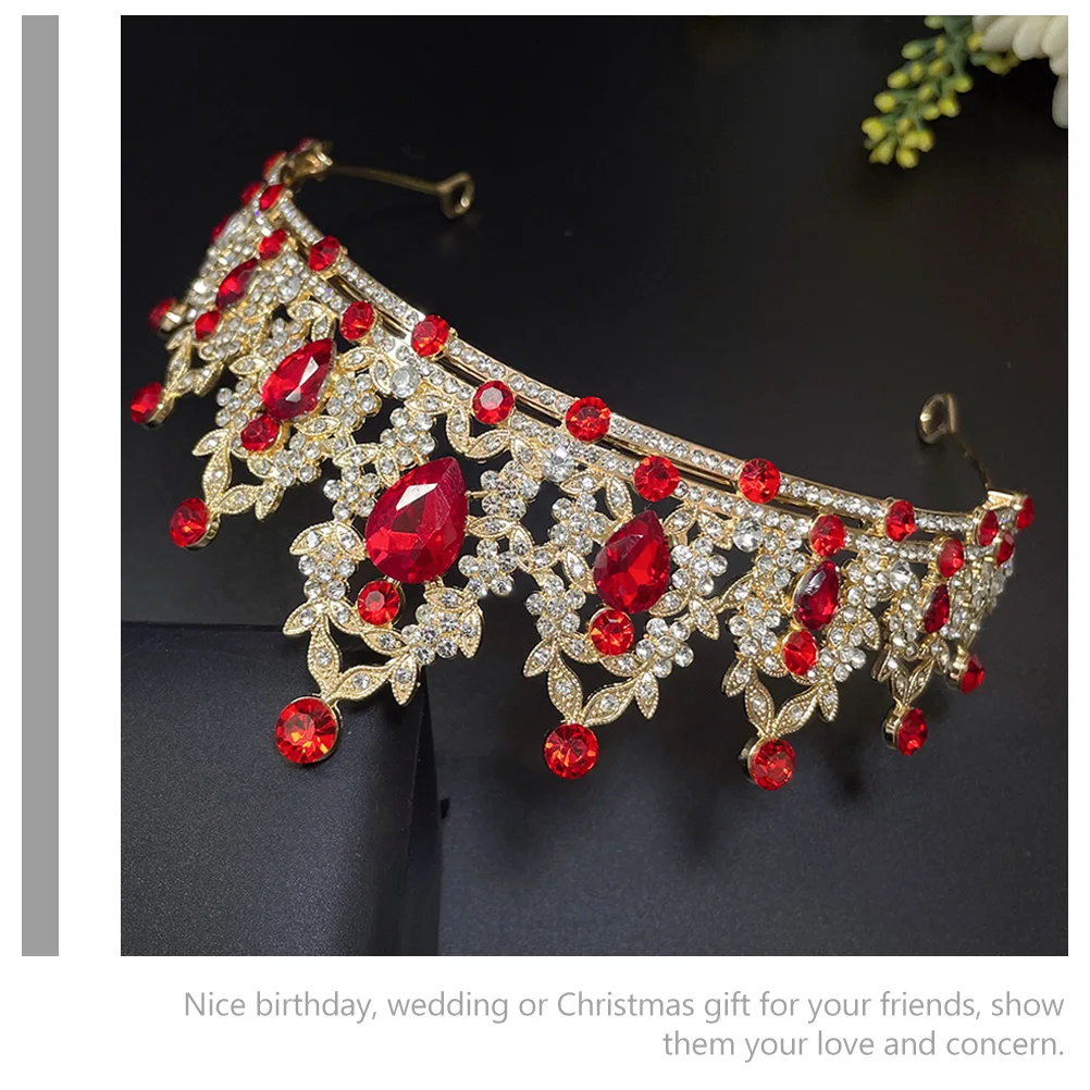 

1Set Bridal Tiara Necklace Earrings Set Wedding Jewelry Crown Bride Accessories for Engagement Birthday Banquet