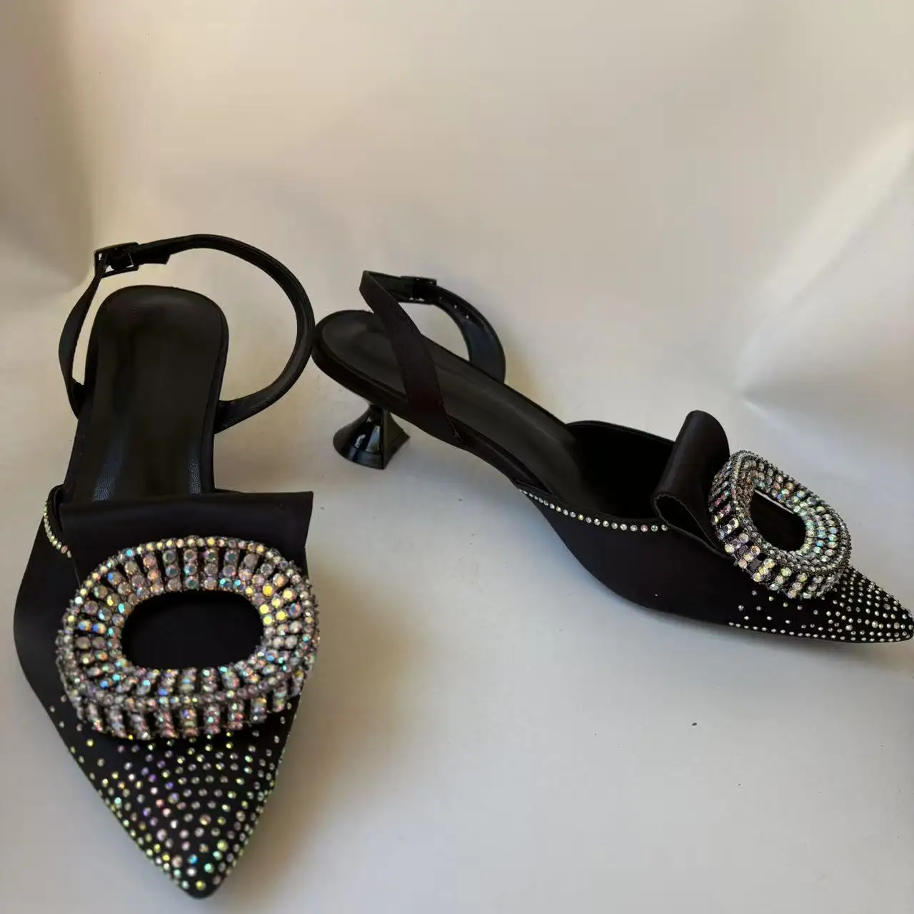 

LNATISNOVA Banquet Shoes and Bag Set Fashion Ladies Matching Shoes and Bag High Heels Sandals Wedding Party Coffee Color Heels