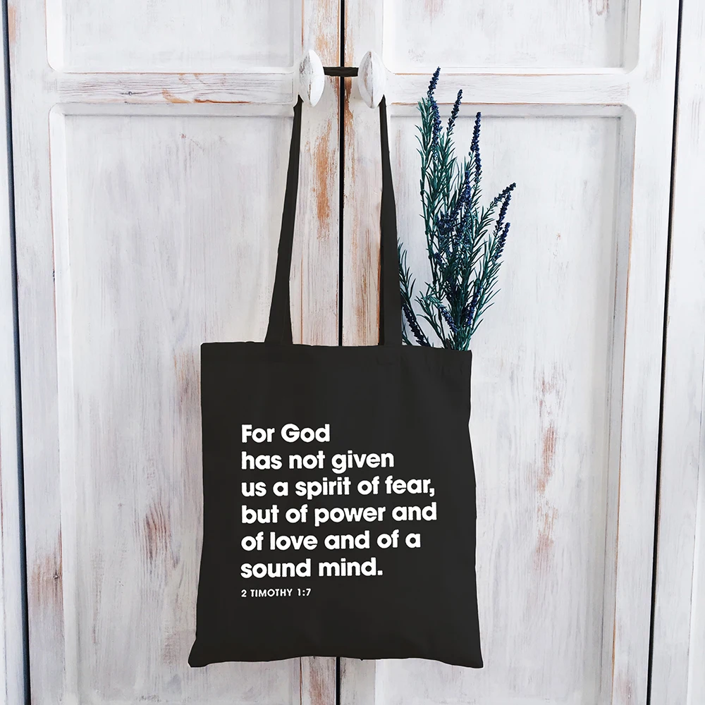 Vertical Cross Fashion Tote Bag Jesus Cute Bag Christian Bag Cross Gift for Christian Bible Verse Canvas Tote Faith Custom Bag