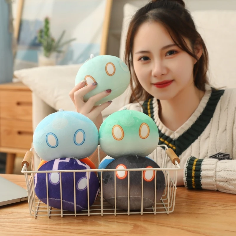 10cm Genshin Slime Plush Pendant Toys Genshin Impact Stuffed Pillow Cute Anime Game Original God Cosplay Fans for Kid Gift