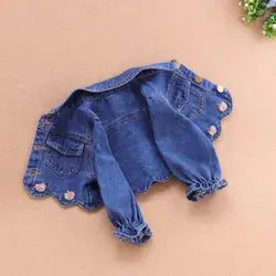 0-5 Years Girls Spring and Autumn Short Denim Jacket All-match Jacket Princess Children's Outer Wear With Small Outwear Cardigan