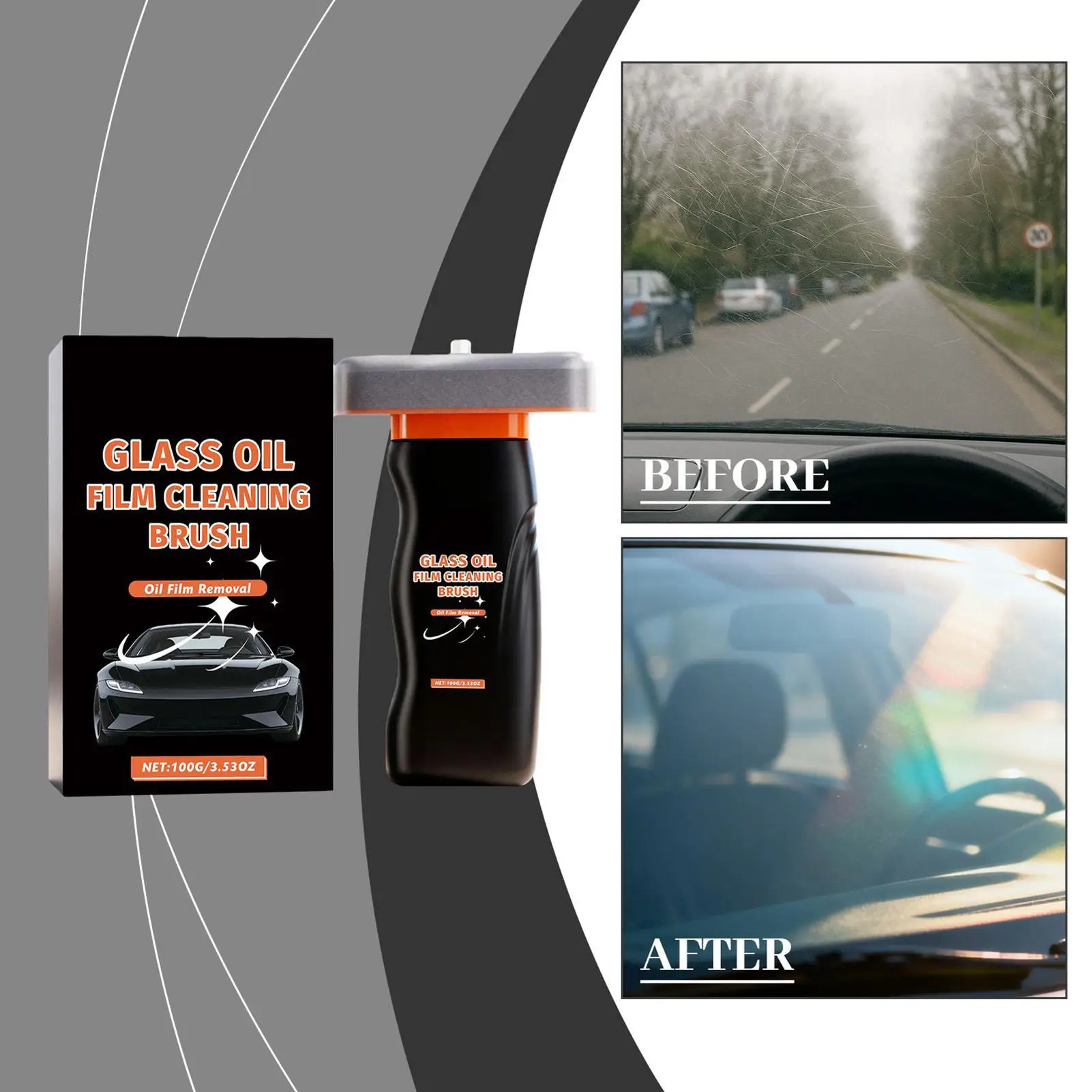 100g Glass Oil Film Cleaning Brush Windshield Oil Film Coating Cleaning Paste Automobile Foam Cleaner Without Damaging Glass view 4