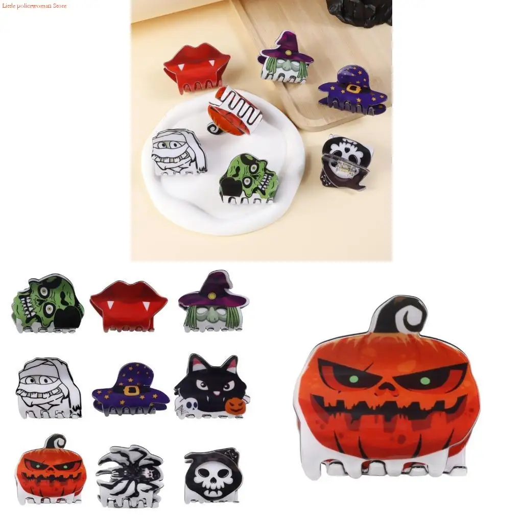 F92D Unique Pumpkin Shaped Large Hair Claw Clip Hair Jaw Clip Pumpkin Hair Catch Barrettes Hair Adornment Hair Ornaments