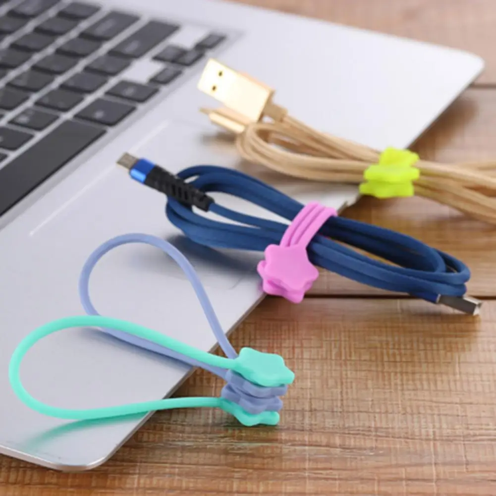 Soft Silicone Magnetic Cable Winder Organizer Cord Earphone Storage Holder Clips Cable Winder For Earphone For Data Cable