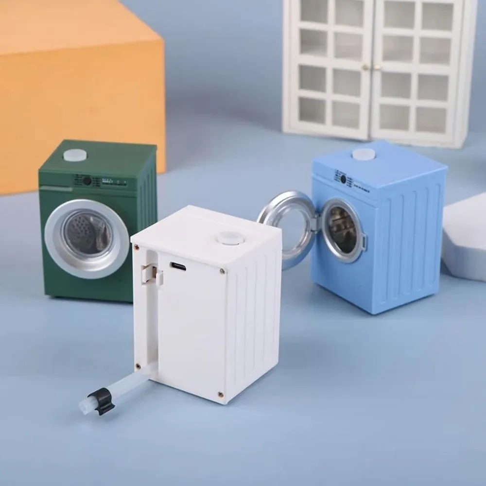 

New Mini Dollhouse Miniature Washing Machine 1:12 3 Colors Drum Washer Laundry Model Model Decor Toy For OB11 Doll