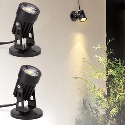 Diodo emissor de luz do ponto iluminação interior acento planta spotlight 6w ângulo à prova dwaterproof água regulável ajustável uplight para casa sala estar quintal