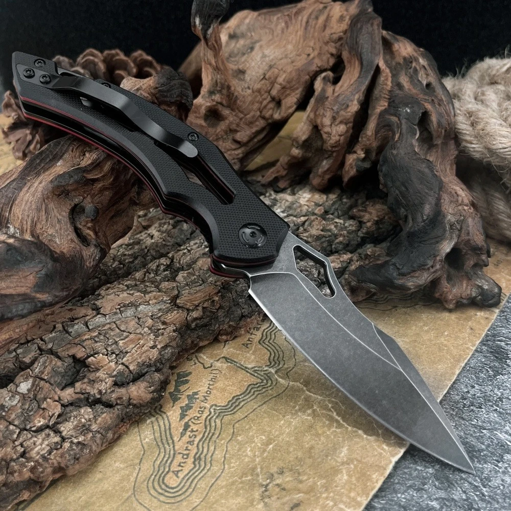 

New FE034 Outdoor High Quality Folding Knife Hiking Camping Fishing Knife Portable Survival Knife 8Cr13Mov Blade G10 Handle