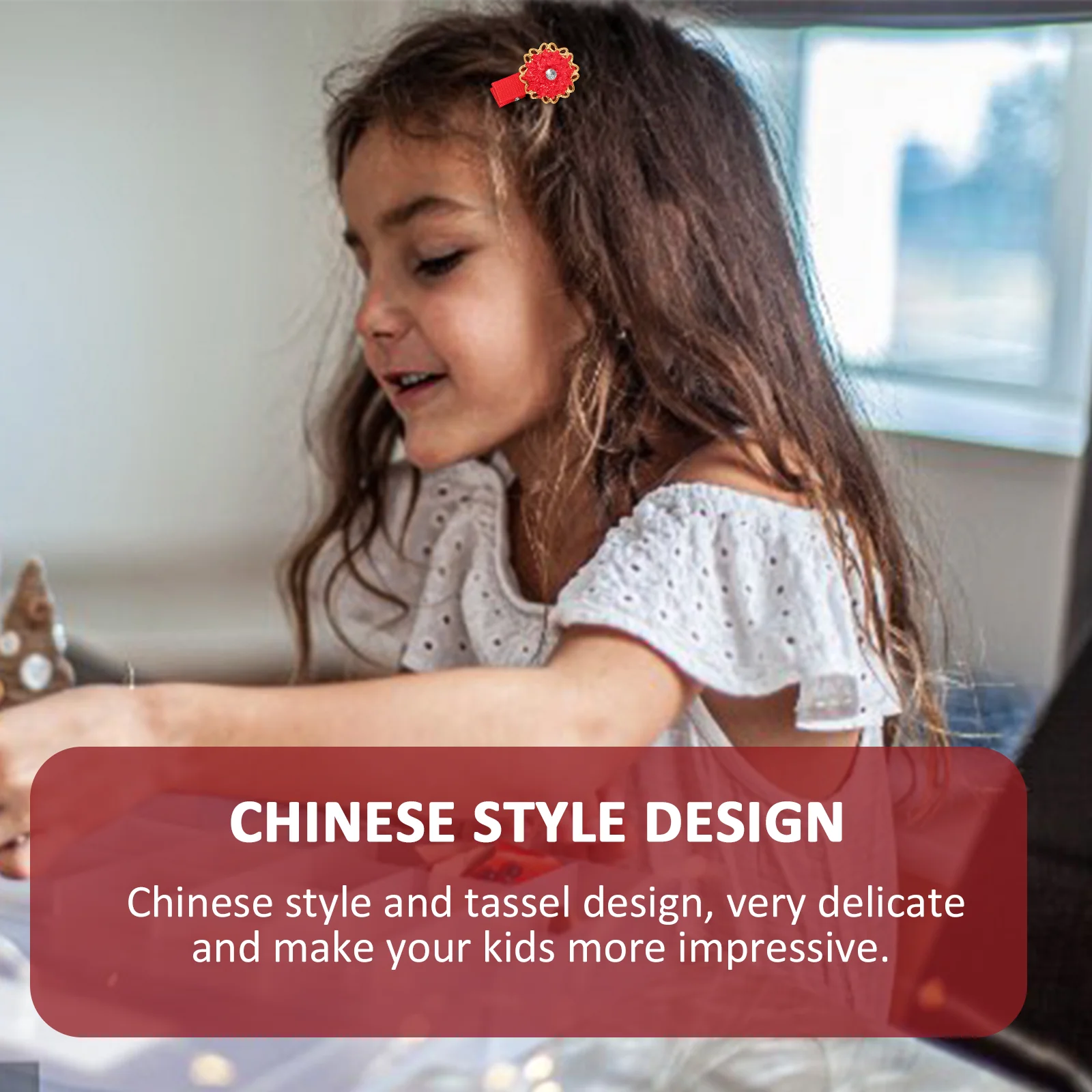 

5pcs Chinese New Year Hair Pin Set Tassel Hair Clips For Kids Girls Spring Festival Costume Accessories Lightweight Headwear For