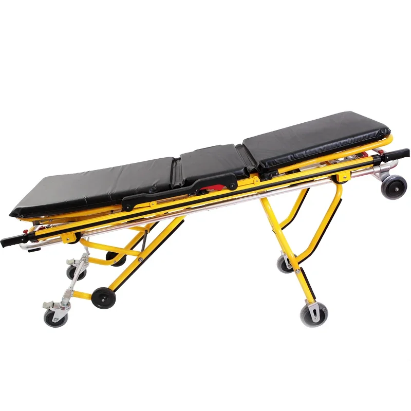 First aid aluminum alloy ambulance stretcher medical stretcher cart folding stretcher