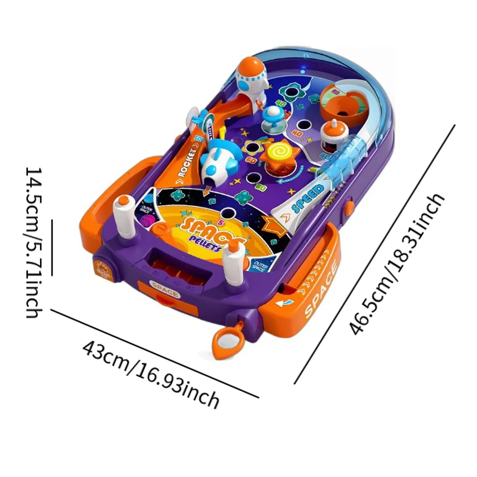 Flipper per bambini, gioco di flipper spaziale per bambini, interazione