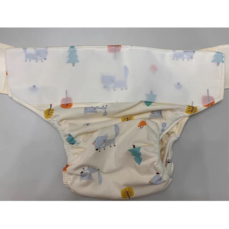 Cute Cartoon Cotton Thick ABDL Diapers Briefs Adjustable Adult Baby Nappies Panties Soft Plus Size DDLG Underpant Washable