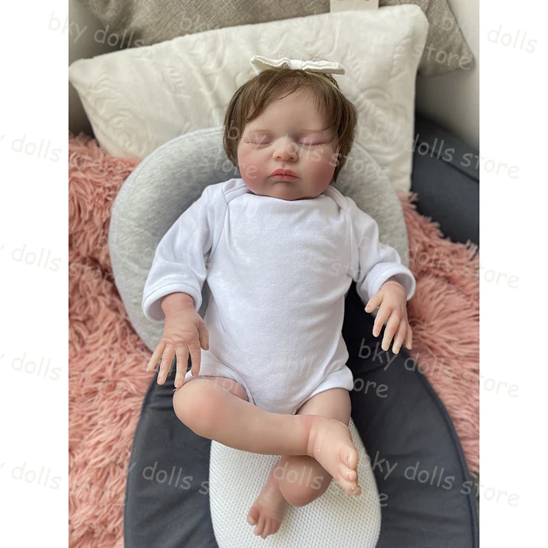 

48cm Newborn Baby Size Reborn Baby Doll Laura Asleep Lifelike 3D Skin Painting Many Detailed Visible Veins Hiqh Quality