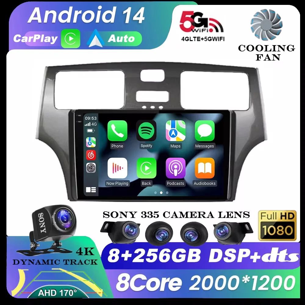 

For Lexus ES300 ES330 XV30 ES250 2001 - 2006 Car Radio Multimedia Video Player Android Auto Carplay GPS Stereo 2Din DVD