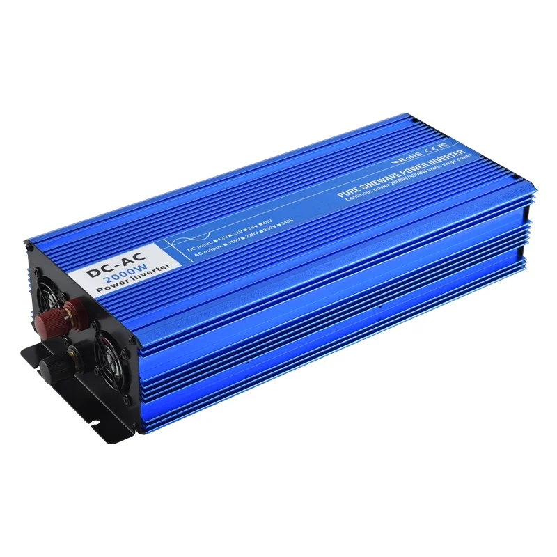 Power inverter 2000w 1000w 3000w 12v 24v 48v DC to 110v 220v 230v 240v inverters converters with charger solar power system