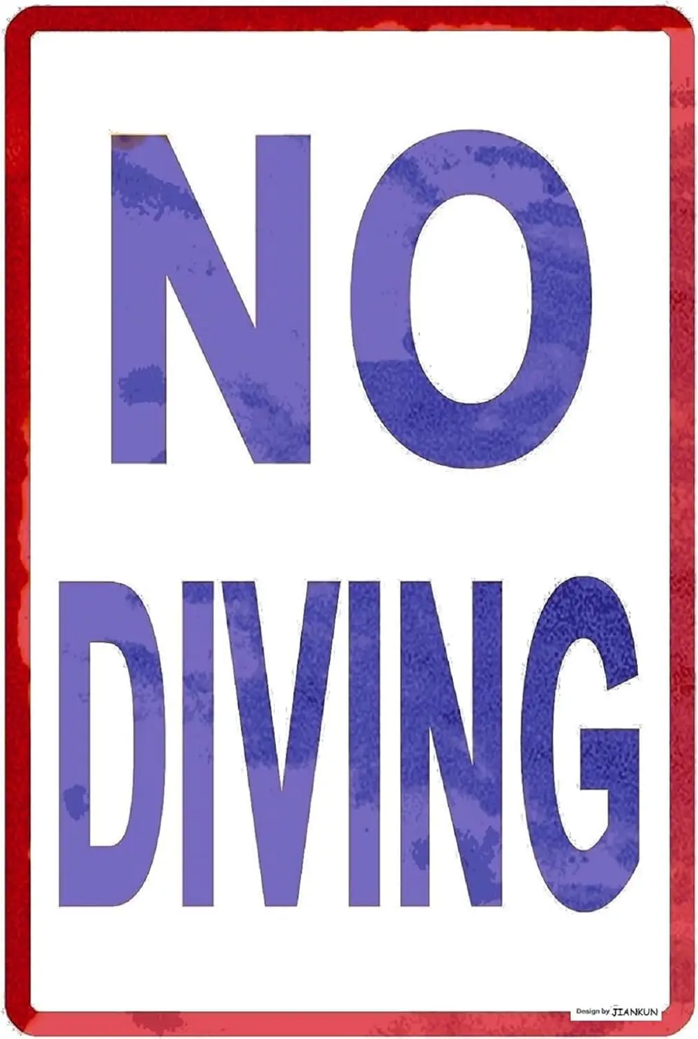 Tin Poster Metal Sign Retro Vintage Funny 8x12 Inch No Diving Swimming Pool Warning Notice Bar Pub Club Cafe Home Restaurant Wal