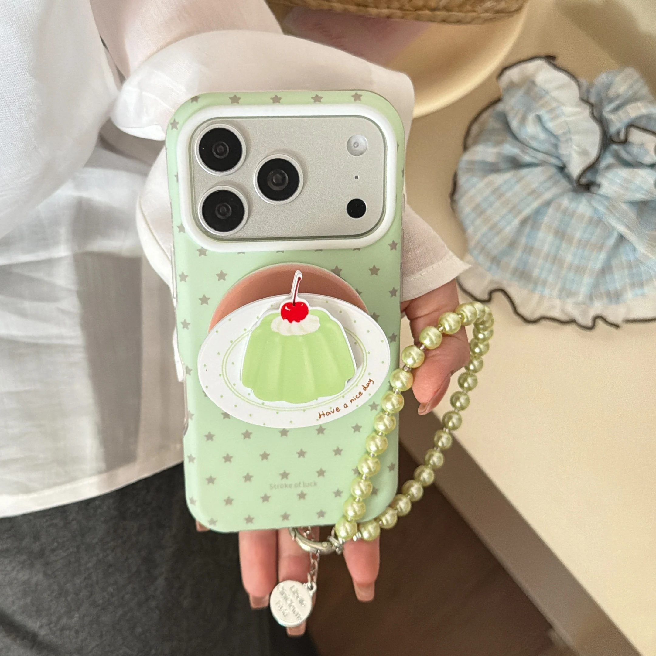 Simple Fashion Star Polka Dot  - Phone Cases Green ulasan dan harga