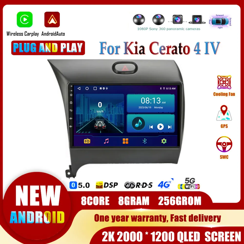 

Android 14 for Kia Cerato 3 2013 - 2017 Carplay Car Radio Auto Bluetooth Intelligent System Automotive Sound Multimedia Player
