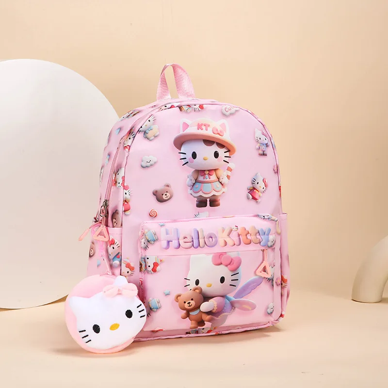 

Sanrio новый милый мультяшный школьный рюкзак для детского сада, рюкзак Hello Kitty для мальчиков и девочек
