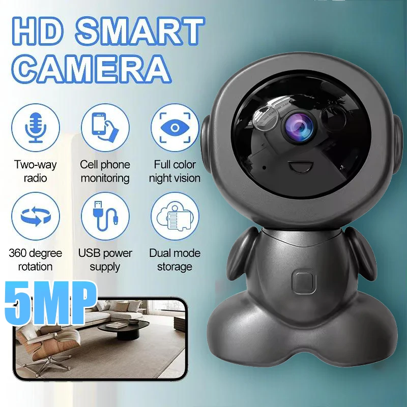 

V380 Pro 5MP Home Camera Indoors Two Way Voice Video Baby Monitor Wireless WiFi 10X Zoom Robot Security Protection Surveillance