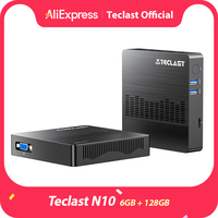 Teclast N10 Mini PC Intel N4000 Windows 11 Pro DDR4 6GB 128GB Dual Output 4K HD Desktop WiFi 5 Pocket  MinI PC Office Computer