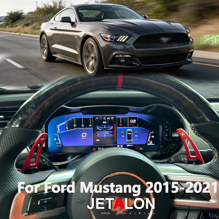

12,3-дюймовый ЖК-цифровой кластер приборной панели для Ford Mustang 2015-2021 лет Plug and Play Carplay, радиоприборная панель
