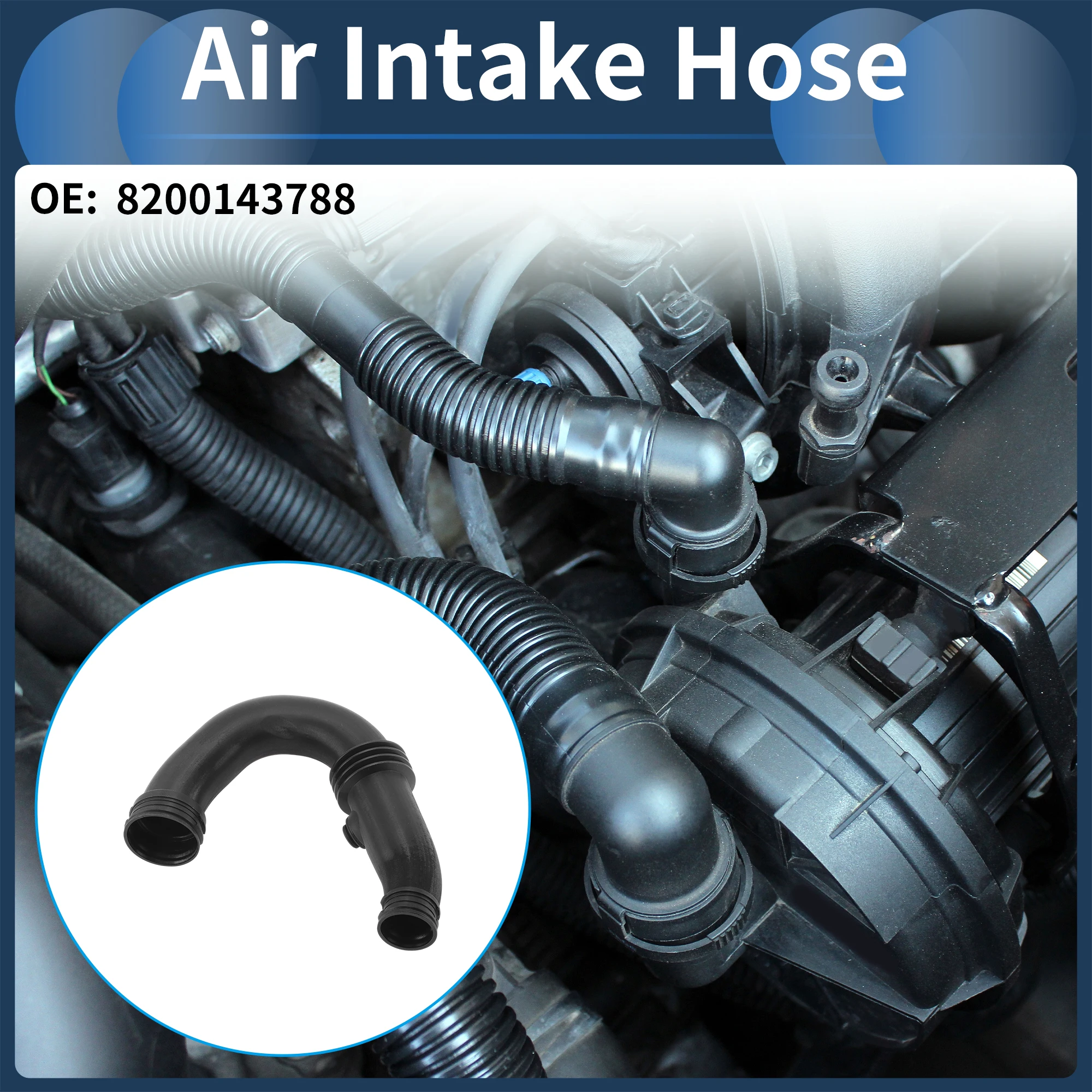 

X Autohaux Engine Air Intake Hose for Renault Clio II Air Cleaner Intake Hose No.8200143788