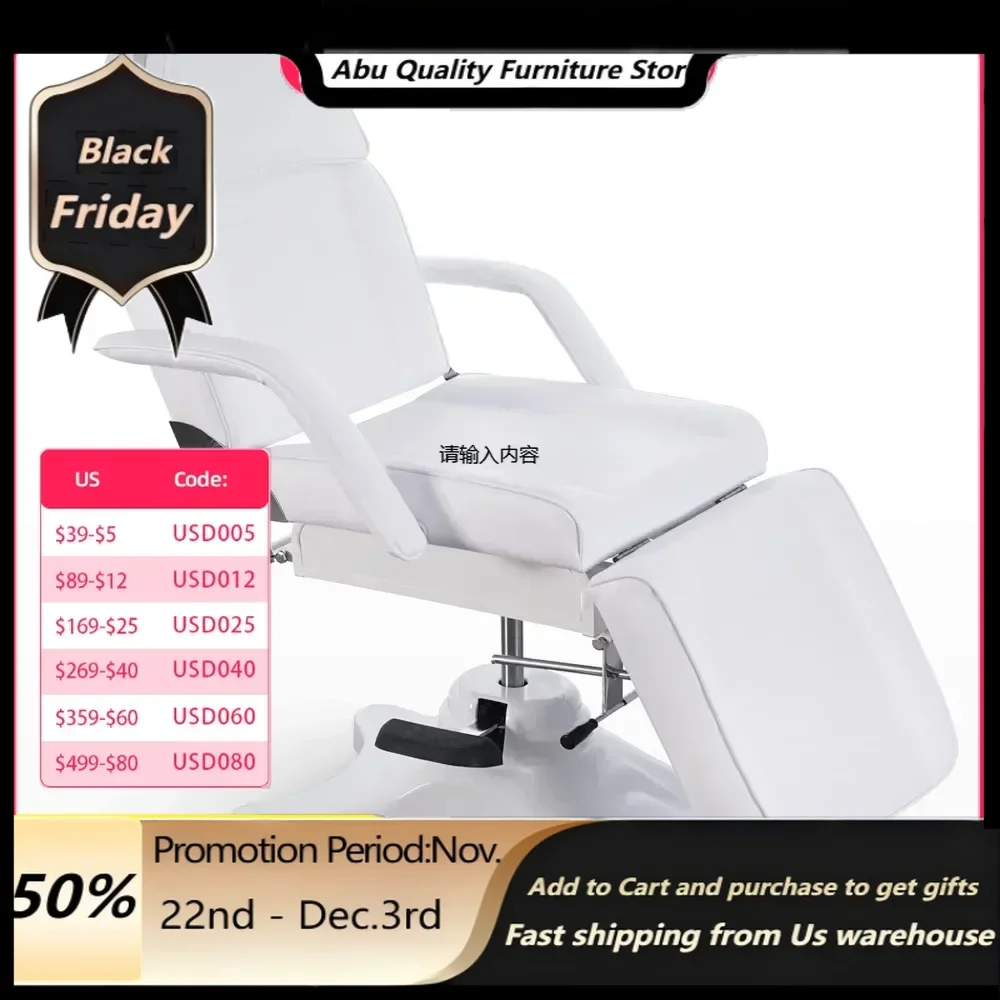 Pedicure Chair. Tattoo Chair, 360° Swivel Adjustable Tattoo Bed, Multi-Purpose Facial Chair With Hydraulic Pump, Facial