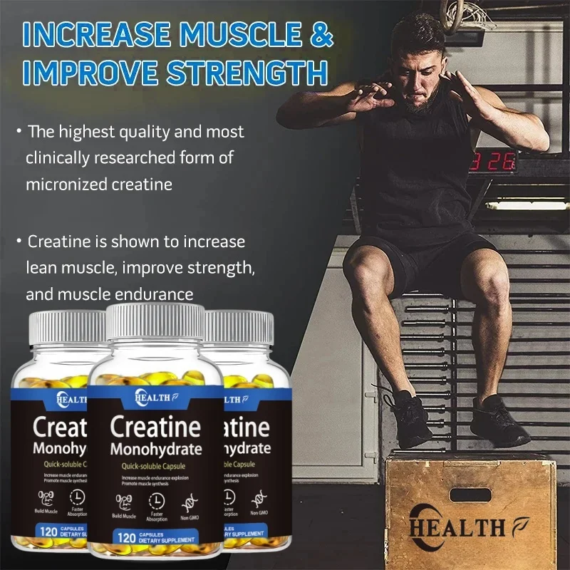 HEALTH Creatine 3000 mg Monohydrate - Strength, Muscle, Performance Keto-Friendly Adult Nutritional Supplement