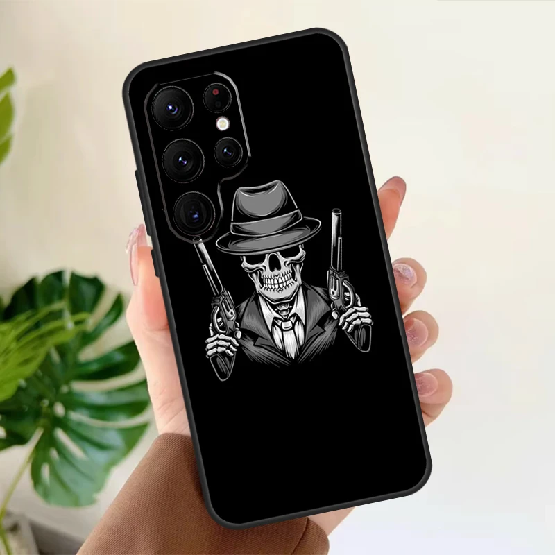 Death Skull Bones Clown Circus Case For Samsung Galaxy S23 Ultra S20 FE S21 FE S8 S9 S10 Note 10 20 Ultra S23 Plus Cover