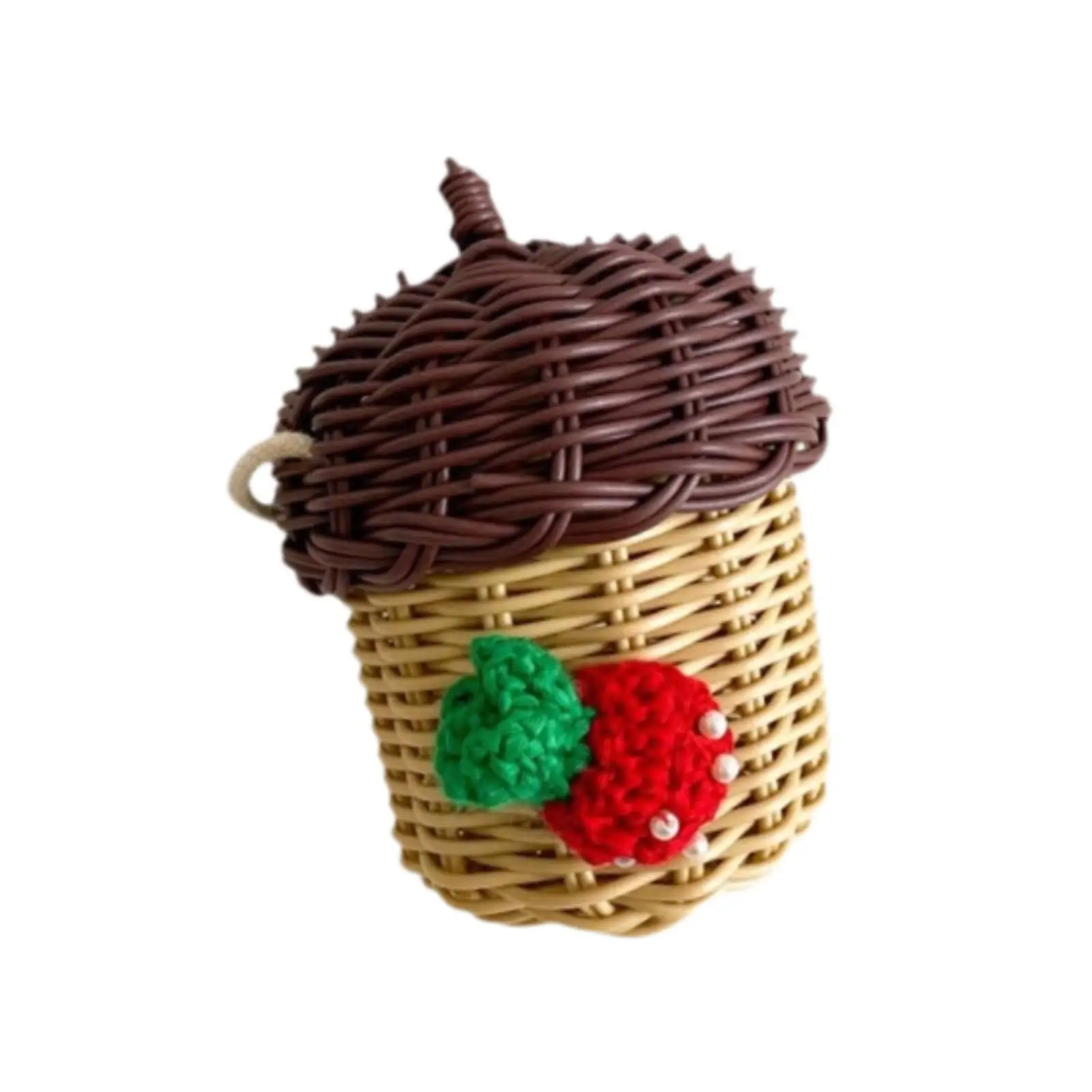 Crianças fotografia rattan saco bebê foto adereços fundo bonito único decorativo posando morango decoração para menino menina 7x15 cm