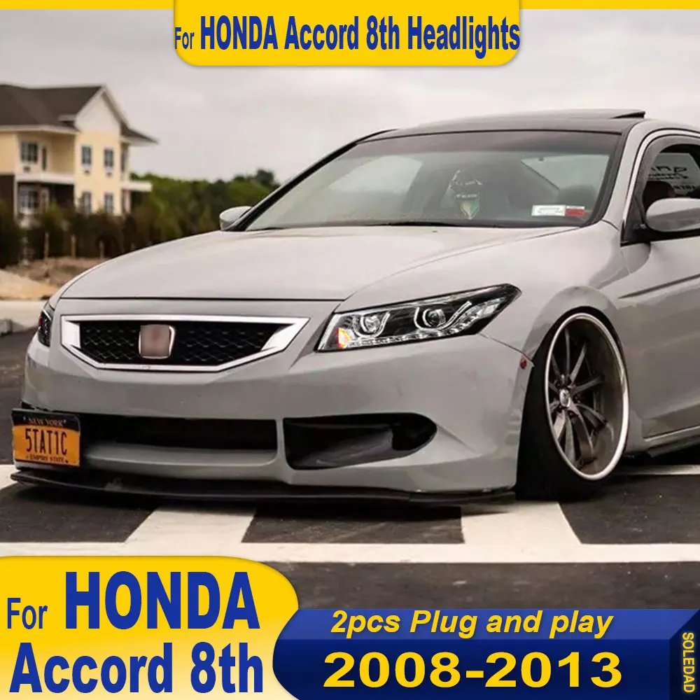 

Автомобильная Стайлинг фара для Honda Accord 2008-2012 Accord 8th фара DRL указатель поворота ближний дальний свет линза проектора головной свет