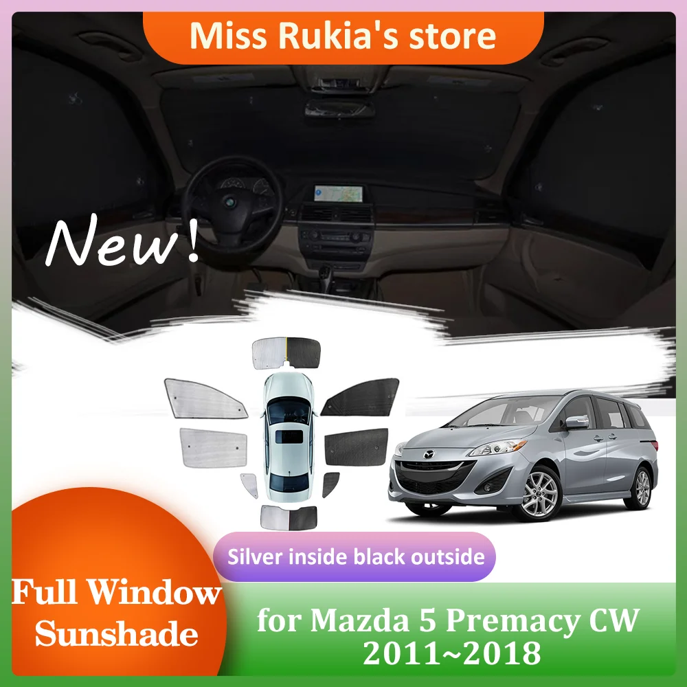 Car Sunshades for Mazda 5 Mazda5 Premacy CW 2011~2018 Roof Windows Sun Visor Windshield Pad Curtain Sunroof Cover Accessories