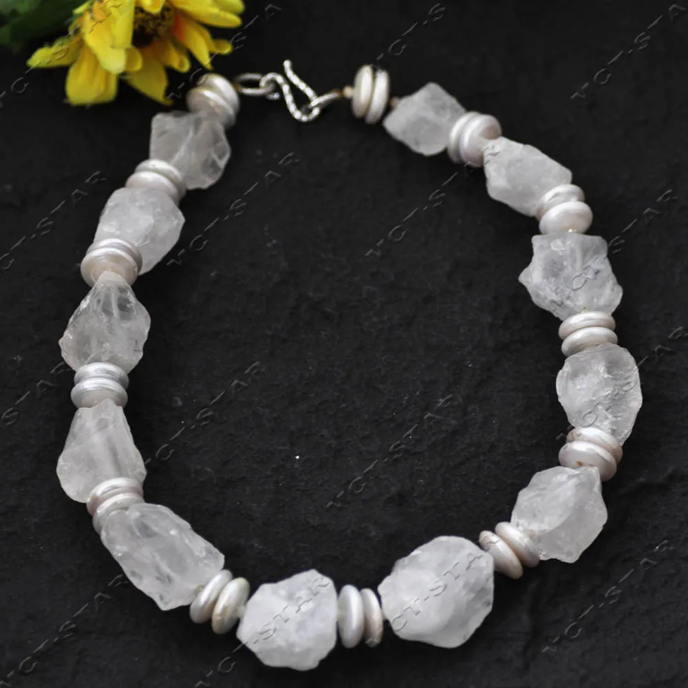 

MCT·STAR 21'' 32mm Sugar Cubes Clean Crystal Ore White Coin Pearl Necklace CZ Custom Jewelry (Z13980)