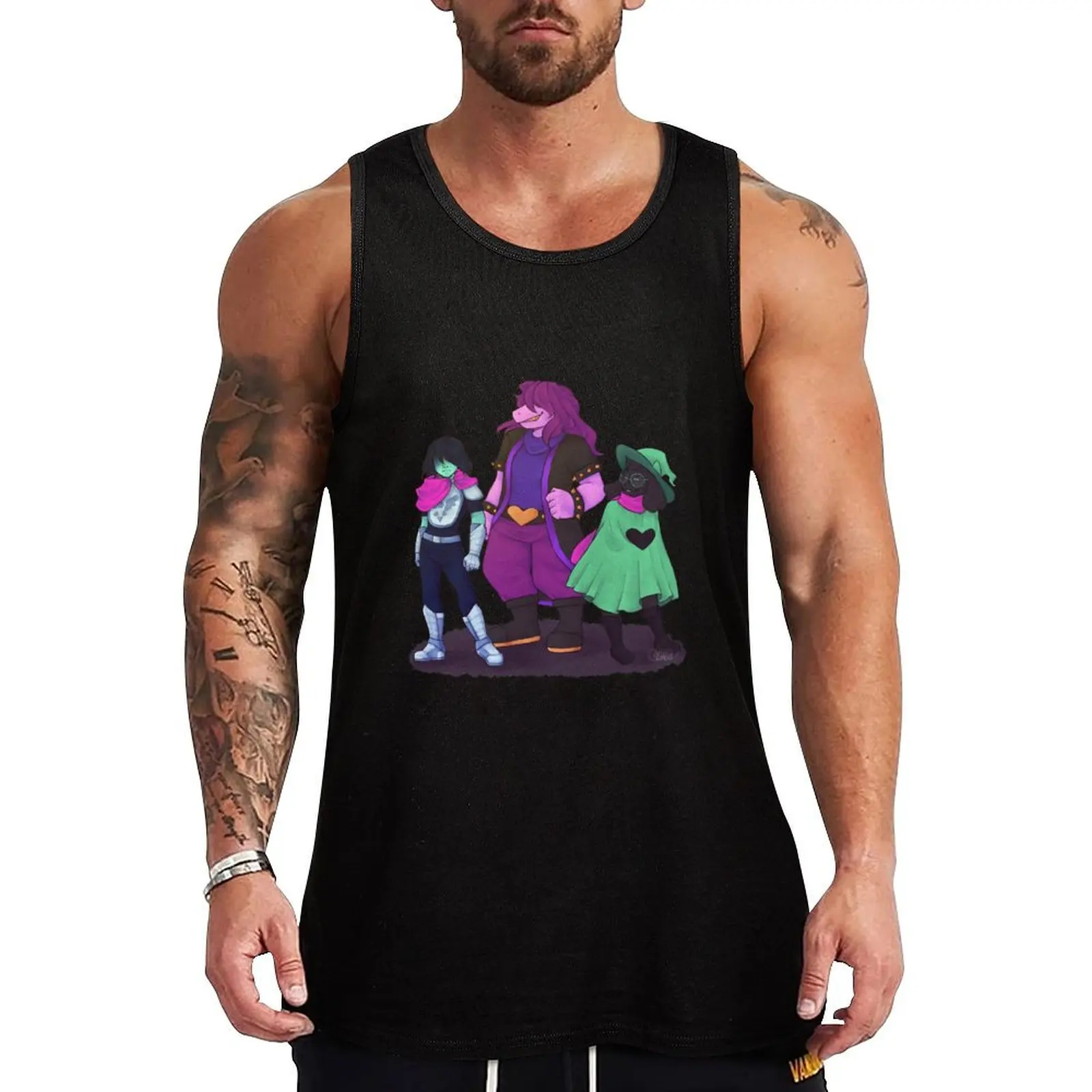 

Kris Ralsei and Susie - Deltarune Tank Top gym for men Vest for boy sleeveless Men's t-shirts muscular man