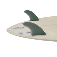 MR Twin Fins UPSURF FUTURE Aletas de quilla Aleta de surf de fibra de vidrio Tabla de surf transparente negro/verde Quilhas Aletas gemelas laterales Asas individuales 2 aletas