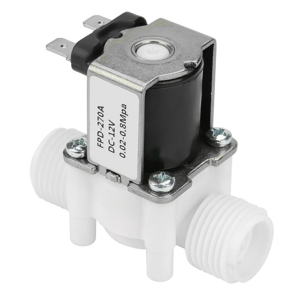 

1pc DC 12V 1/2" Electric Normally Closed Solenoid Valve Magnetic Controller Switch Insulation Plastic Electric Solenoid Valve