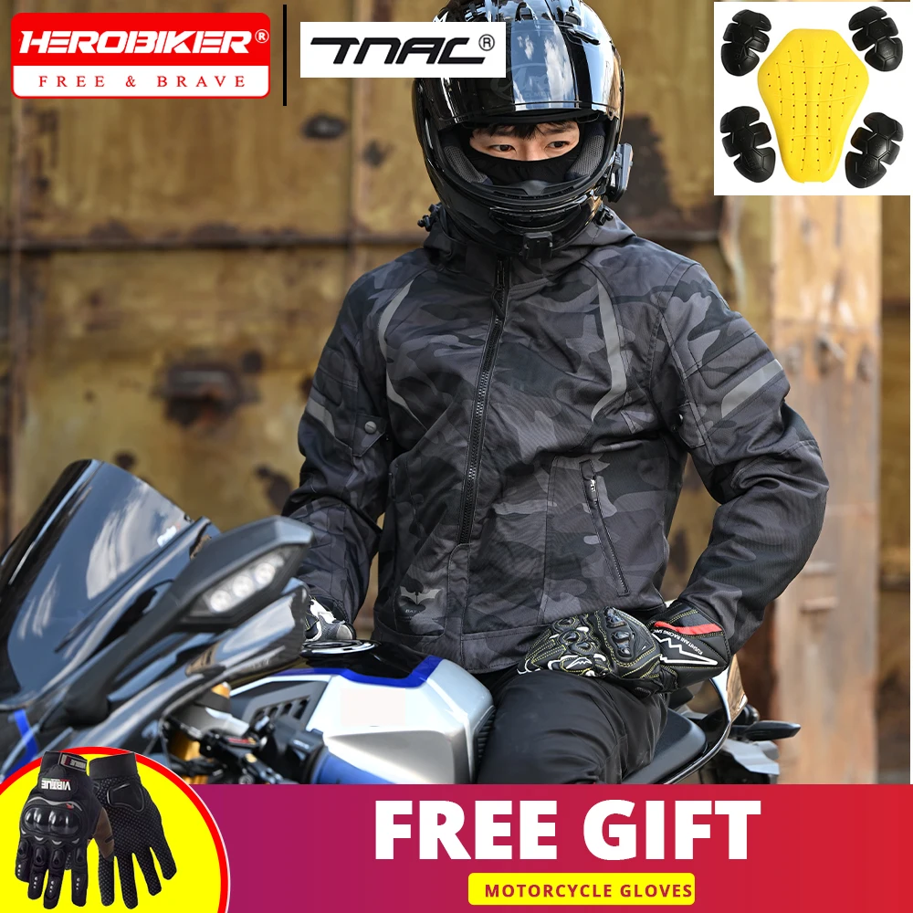 

Men's Motorcycle Jacket Waterproo Motorcyclist Jacket Winter Coat Motor Motocross Racing Clothing Warm With CE Protection Gear