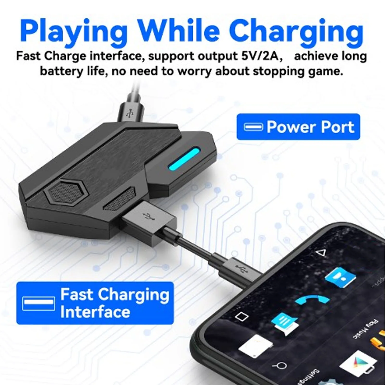 مجموعة ألعاب الهاتف المحمول كومبو توصيل بلوتوث يد واحدة لوحة المفاتيح وماوس كومبو استجابة مع حامل هاتف قابل للتعديل للألعاب